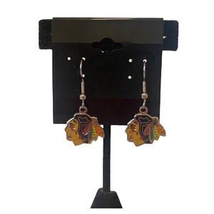 Chicago Blackhawks Drop Earrings. Will make a great gift!